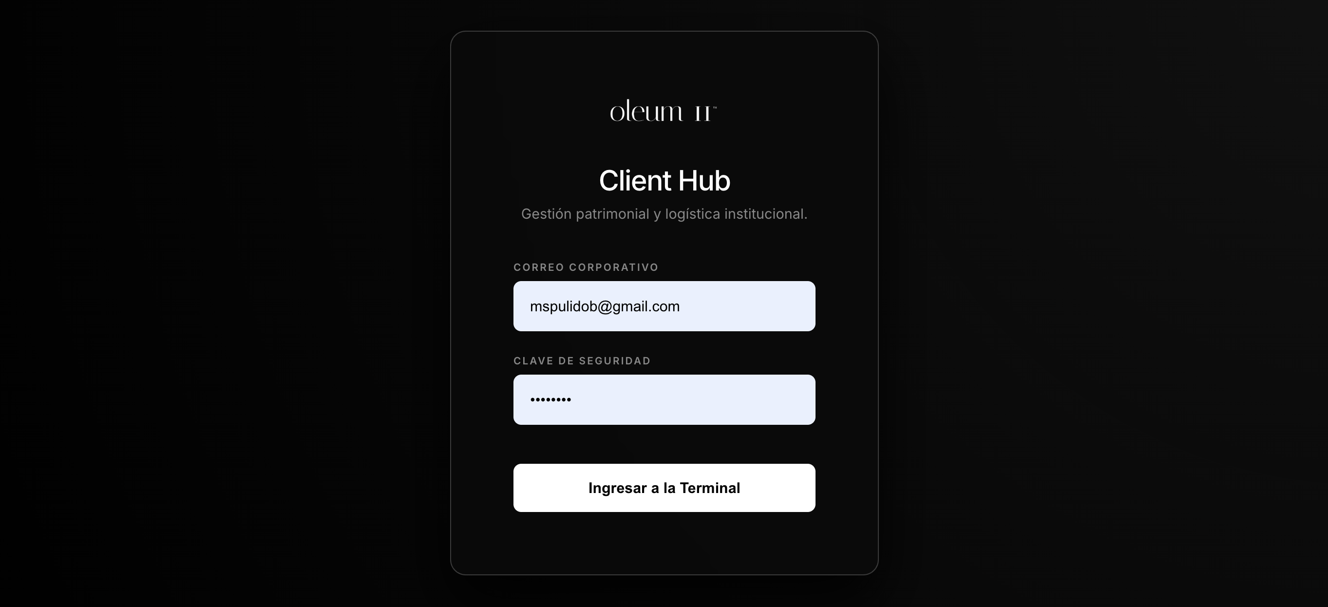 Pantalla de Acceso Eleven OS